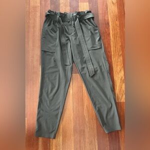 Athleta Women's Dark Green Tie-Waist Pants